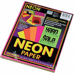 Pacon - 8-1/2" x 11" Assorted Colors Colored Copy Paper - Use with Laser Printers, Copiers - Americas Industrial Supply