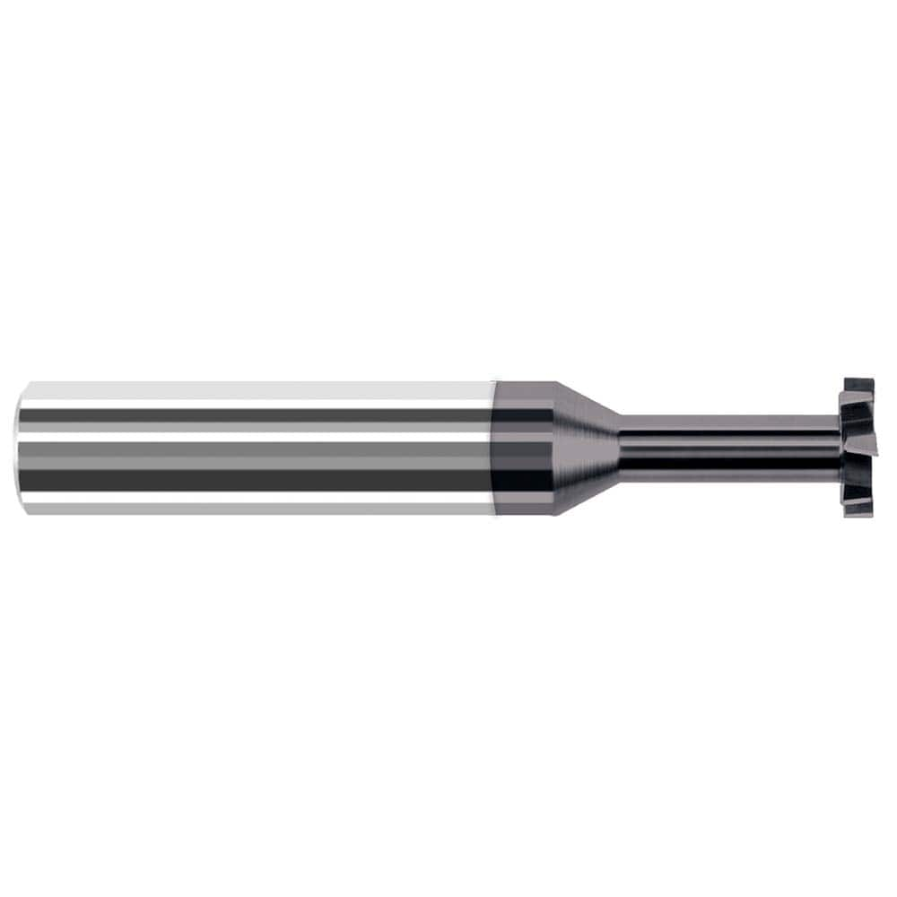 Harvey Tool - 1/4" Cut Diam, 3/64" Cut Width, 1/4" Shank, Staggered-Tooth Woodruff Keyseat Cutter - Exact Industrial Supply