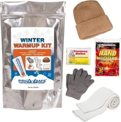PRO-SAFE - Emergency Preparedness Kits Type: Winter Warm Up Kit Contents: Knit Stocking Cap; Gloves; Tube Socks; Emergency Blanket; (2) Hand Warmers - Americas Industrial Supply
