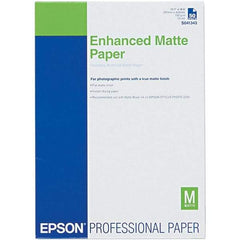 Epson - 11-3/4" x 16-1/2" White Photo Paper - Use with Inkjet Printers - Americas Industrial Supply