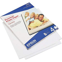 Epson - 8-1/2" x 11" Bright White Photo Paper - Use with Inkjet Printers - Americas Industrial Supply