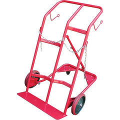 Vestil - 350 Lb Capacity 47" OAH Hand Truck - Continuous Handle, Steel, Mold-On Rubber Wheels - Americas Industrial Supply