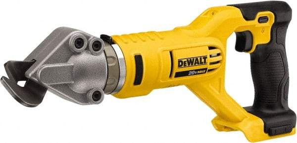 DeWALT - 2,500 SPM, 20 Volt, Pistol Grip Handle, Handheld Cordless Shear - 18 Gauge (Steel) Cutting Capacity - Americas Industrial Supply