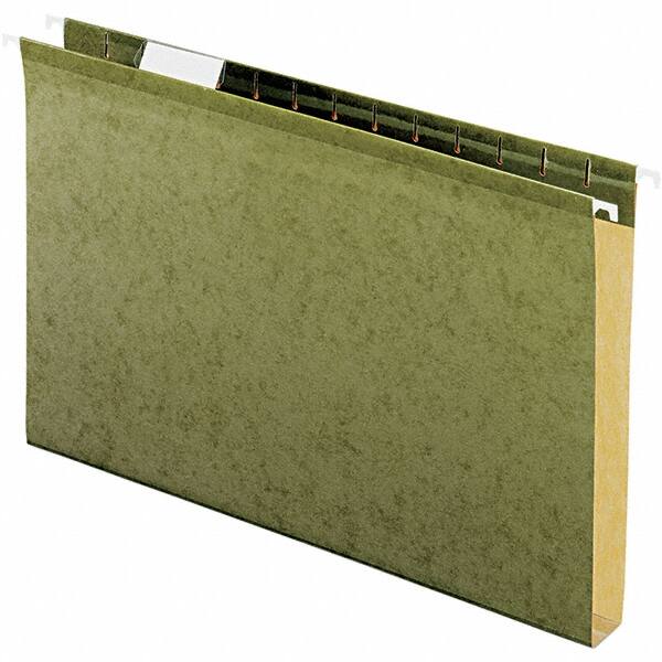 Pendaflex - 9-1/2 x 14-1/2", Legal, Standard Green, Hanging File Folder - 11 Point Stock, 1/5 Tab Cut Location - Americas Industrial Supply