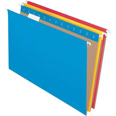 Pendaflex - 9-1/2 x 16", Legal, Assorted Colors, Hanging File Folder - 11 Point Stock, 1/5 Tab Cut Location - Americas Industrial Supply