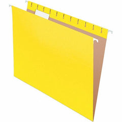 Pendaflex - 8-1/2 x 11", Letter Size, Yellow, Hanging File Folder - 11 Point Stock, 1/5 Tab Cut Location - Americas Industrial Supply