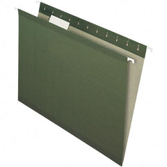 Pendaflex - 9-1/2 x 16", Letter Size, Standard Green, Hanging File Folder - 11 Point Stock, 1/5 Tab Cut Location - Americas Industrial Supply