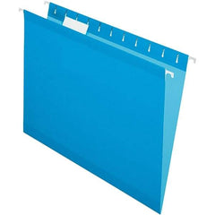 Pendaflex - 8-1/2 x 11", Letter Size, Blue, Hanging File Folder - 11 Point Stock, 1/5 Tab Cut Location - Americas Industrial Supply