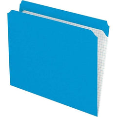 Pendaflex - 11-5/8 x 9-1/2", Letter Size, Blue, File Folders with Top Tab - 11 Point Stock, Straight Tab Cut Location - Americas Industrial Supply