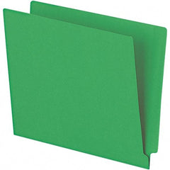 Pendaflex - 10-1/8 x 12-1/4", Letter Size, Green, File Folders with End Tab - 11 Point Stock, Straight Tab Cut Location - Americas Industrial Supply