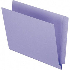 Pendaflex - 10-1/8 x 12-1/4", Letter Size, Purple, File Folders with End Tab - 11 Point Stock, Straight Tab Cut Location - Americas Industrial Supply