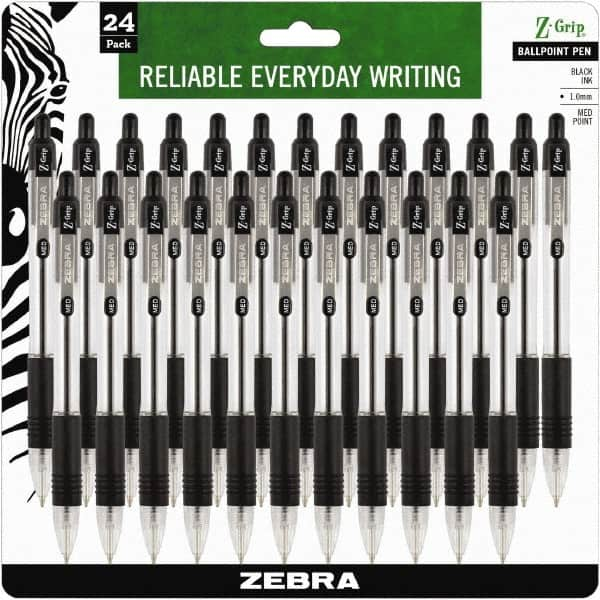 Zebra - Conical Ball Point Pen - Black - Americas Industrial Supply