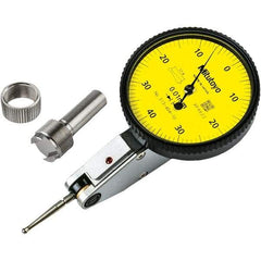 Mitutoyo - Dial Test Indicators Maximum Measurement (mm): 0.80 Dial Graduation (mm): 0.0100 - Americas Industrial Supply