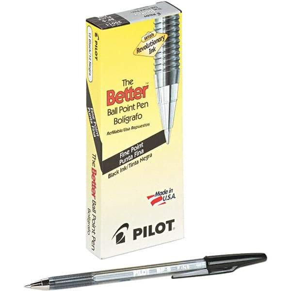 Pilot - Conical Ball Point Pen - Black - Americas Industrial Supply