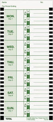 Lathem Time - 1" High x 3-3/4" Wide Weekly Time Cards - Use with Lathem Model 800P - Americas Industrial Supply