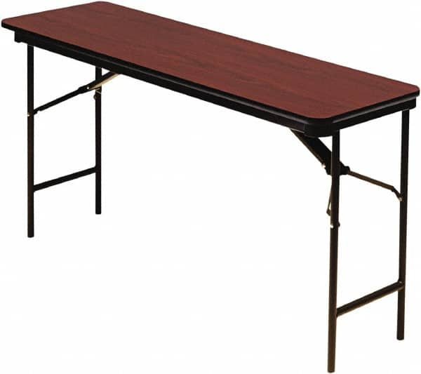 ICEBERG - 18" Long x 72" Wide x 29" High, Folding Table - Mahogany - Americas Industrial Supply