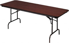 ICEBERG - 30" Long x 72" Wide x 29" High, Folding Table - Mahogany - Americas Industrial Supply