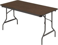 ICEBERG - 30" Long x 60" Wide x 29" High, Folding Table - Walnut - Americas Industrial Supply