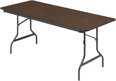 ICEBERG - 30" Long x 72" Wide x 29" High, Folding Table - Walnut - Americas Industrial Supply