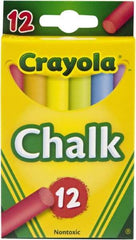 Crayola - Blue, Green, Orange, Red, Violet & Yellow Chalk - Use with Chalkboards - Americas Industrial Supply