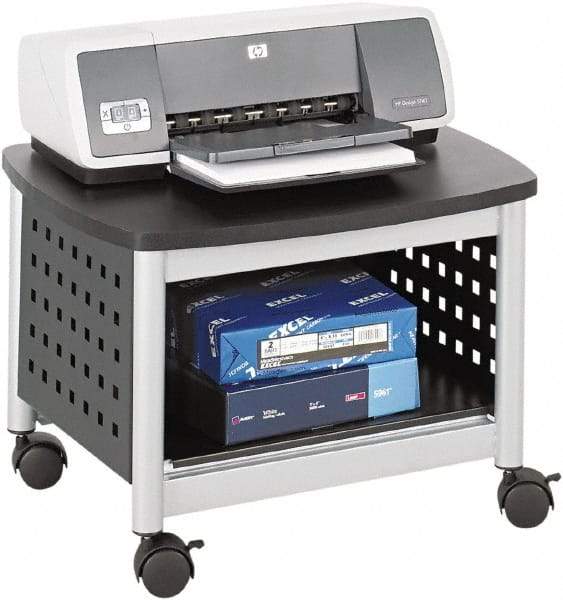 Safco - Black & Silver Case/Stand - Use with Printer, Office Machines - Americas Industrial Supply