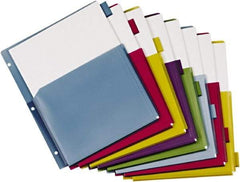 Cardinal - 11 x 8 1/2" 8 Tabs, 3-Hole Punched, Tab Divider - Multicolor Tabs, Multi-Color Folder - Americas Industrial Supply