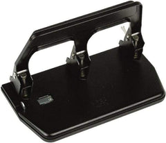 Master - Paper Punches Type: 40 Sheet Three-Hole Punch Color: Black - Americas Industrial Supply