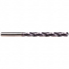 Emuge - 3.88mm, 135° Drill Point, Spiral Flute, Solid Carbide Taper Length Drill Bit - TiAlN Finish, 48mm Flute Length, 88mm OAL, EF-DRILL Series - Americas Industrial Supply