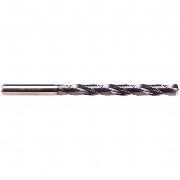 Emuge - Letter E (1/4) 135° Spiral Flute Solid Carbide Taper Length Drill Bit - Americas Industrial Supply
