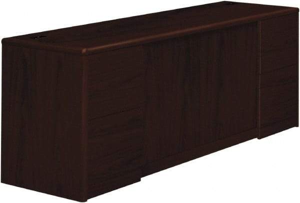 Hon - 72" Long x 29-1/2" High x 24" Deep, 4 Drawer Credenza - Mahogany (Color), Woodgrain Laminate - Americas Industrial Supply