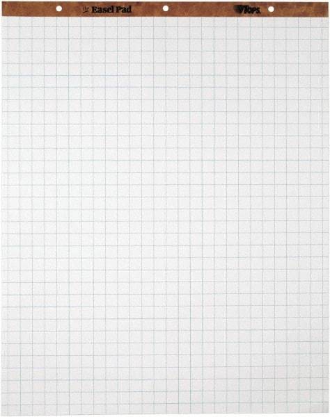 TOPS - Easel Pads, Quadrille Rule, 27 x 34, White, 50 Sheets, 4 Pads/Carton, Easel Pads - Use with Whiteboards, Chalkboards, Walls, Easel St&s - Americas Industrial Supply