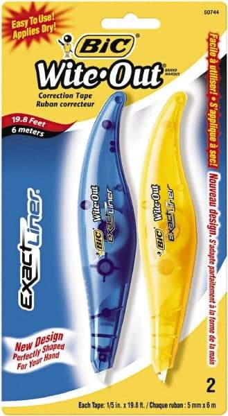 Bic - 1/5" x 236" Correction Tape Non-Refillable - Americas Industrial Supply