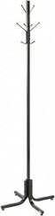 Safco - 4 Hooks, 21" Long x 21" Deep, Metal Floor Costumer - 70" High - Americas Industrial Supply