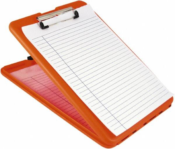 Saunders - 1-1/4" Long x 9-1/2" Wide, Clip Board - High Visibility Orange - Americas Industrial Supply