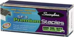 Swingline - 1/4" Leg Length, Galvanized Steel Staples-Cartridge - 25 Sheet Capacity, For Use with All Standard Half-Strip Staplers - Americas Industrial Supply