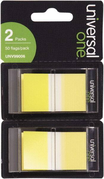 Universal One - Self-Stick Page Flags Style: Flag Color: Yellow - Americas Industrial Supply