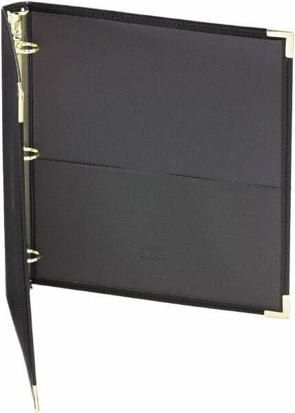 Samsill - 225 Sheet Capacity, 11 x 8-1/2", Non-View Ring Binder - Vinyl, Black - Americas Industrial Supply