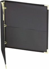 Samsill - 225 Sheet Capacity, 11 x 8-1/2", Non-View Ring Binder - Vinyl, Black - Americas Industrial Supply