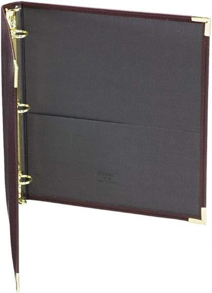 Samsill - 225 Sheet Capacity, 11 x 8-1/2", Non-View Ring Binder - Vinyl, Burgundy - Americas Industrial Supply