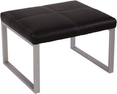 ALERA - 26-3/8" Wide, 17-3/8" High Cube Ottoman - Black/Silver - Americas Industrial Supply