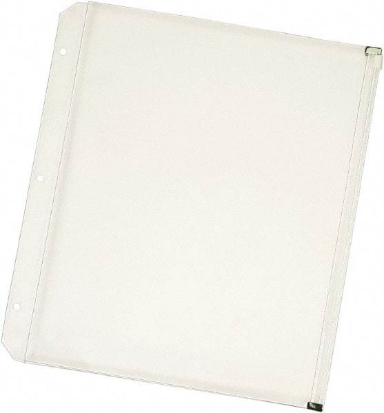 Cardinal - 11 x 8 1/2" 3 Tabs, 3-Hole Punched, Binder Pockets Divider - Clear - Americas Industrial Supply