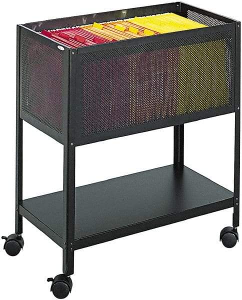 Safco - 5 Lb Capacity, 13-1/2" Wide x 24-1/4" Long x 27-1/2" High Tote Cart - 1 Shelf, Steel - Americas Industrial Supply