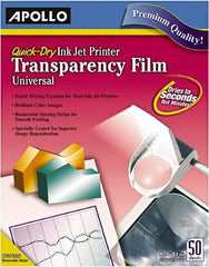 Apollo - Transparency Films & Sleeves Audio Visual Conference Accessory Type: Transparency Sleeves For Use With: Inkjet Printers; Copiers - Americas Industrial Supply