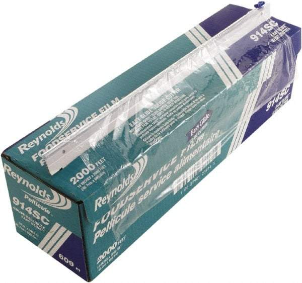 Reynolds - PVC Food Wrap Film Roll in Easy Glide Cutter Box, 18" x 2,000', Clear - Use with Food Protection - Americas Industrial Supply