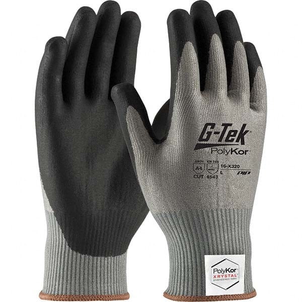 PIP - Size L, ANSI Cut Lvl A4, Puncture Lvl 3, Abrasion Lvl 4, Nitrile Coated PolyKor Xrystal Cut Resistant Gloves - Americas Industrial Supply