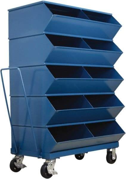 Stackbin - 5 Bin, Shelving Unit with Openings & Base - 37" Wide x 58-5/8" High - Americas Industrial Supply