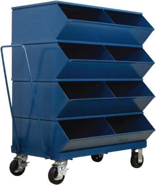 Stackbin - 4 Bin, Shelving Unit with Openings & Base - 37" Wide x 48-1/4" High - Americas Industrial Supply