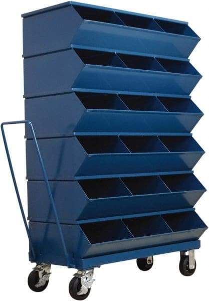 Stackbin - 6 Bin, Shelving Unit with Openings & Base - 37" Wide x 58-5/8" High - Americas Industrial Supply