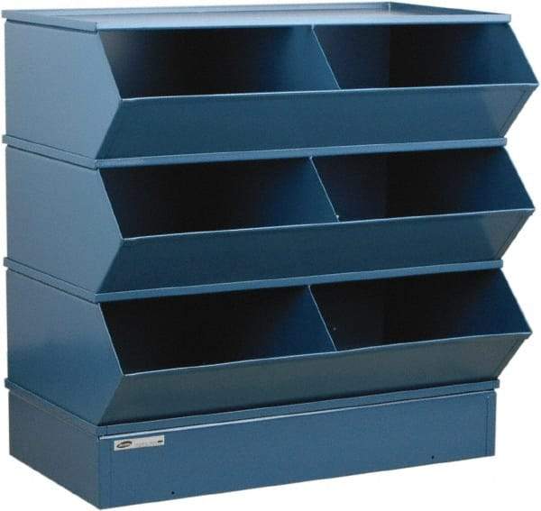Stackbin - 3 Bin, Shelving Unit with Openings & Base - 37" Wide x 33" High - Americas Industrial Supply