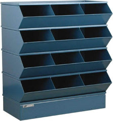 Stackbin - 4 Bin, Shelving Unit with Openings & Base - 37" Wide x 44" High - Americas Industrial Supply